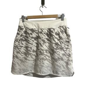 Nike Golf Tour Performance Dri-fit Skort Womens S Grey White Side Back Pockets